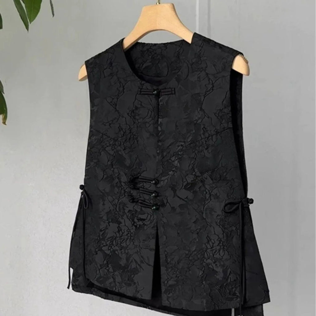 Thin Vest for Women Clothing Ethnic Style Print Vintage Clothes Streetwear Coats Women Jackets Chinese style Casual Summer - Matrix Studios