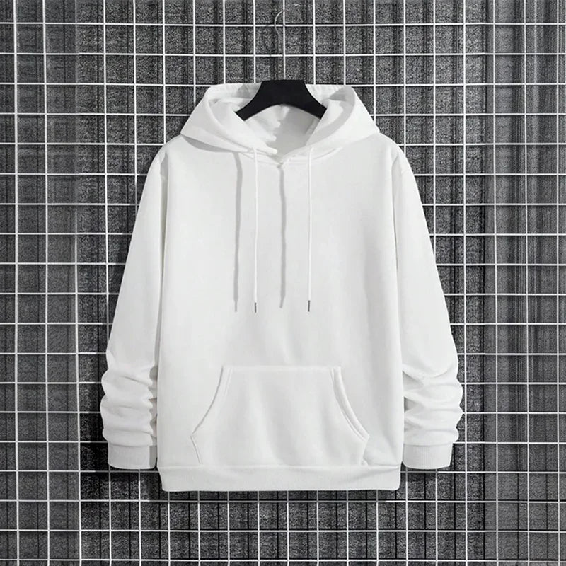 2025 Fall/winter New Arrival Men's Hoodie High Quality Solid Color Hooded Sweatshirt Male Home Outdoor Casual Fashion Pullover - Matrix Studios