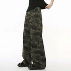 IEFB Vintage Camouflage Men's Jeans Fashion Washed Casual Wide Leg Denim Pants Autumn Winter Loose Male Trousers Old Blue 9C354 - Matrix Studios
