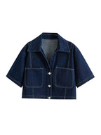 Nlzgmsj  Summer Women's Casual Sets Fashion Mini Skirt Shorts Sets Denim Short Shirt Top Sets For Women Street Women Outfit - Matrix-studios.com