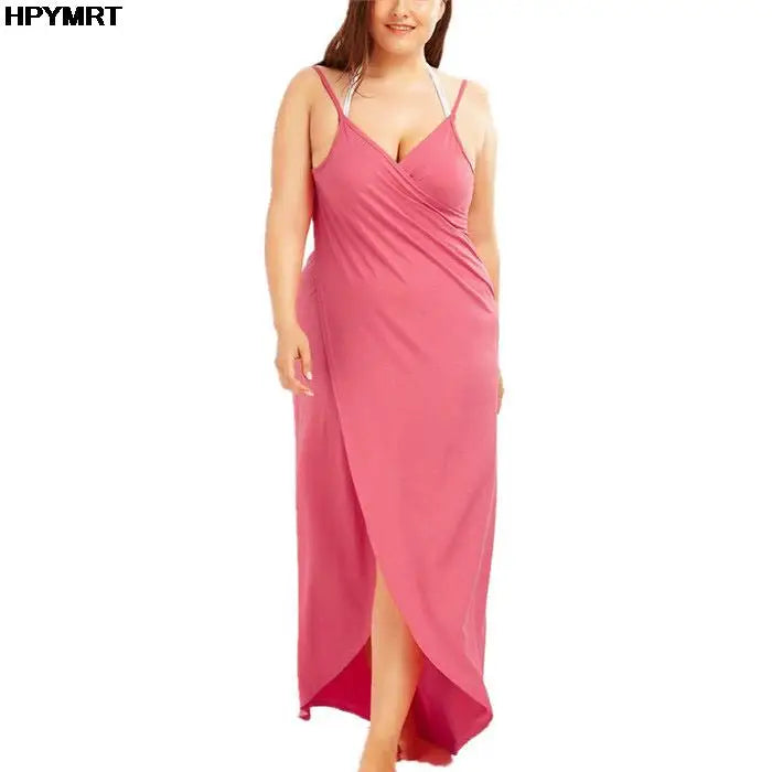 2022 5XL Summer Ladies Halter Dress Solid Color Sexy Suspenders Cross Sleeveless Ladies Clothes Beach Skirt Female Clothing Tops - Matrix-studios.com