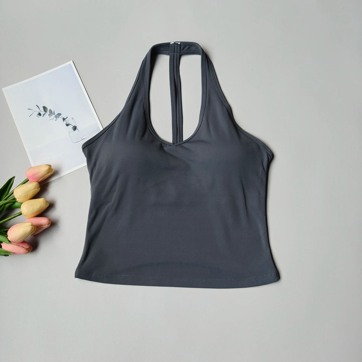 Sports Bra Women's V-neck Halter Neck Beautiful Back Push-up Yoga Vest Gym Top Outer Wear Running Shock-proof Fitness Bra Top - Matrix Studios