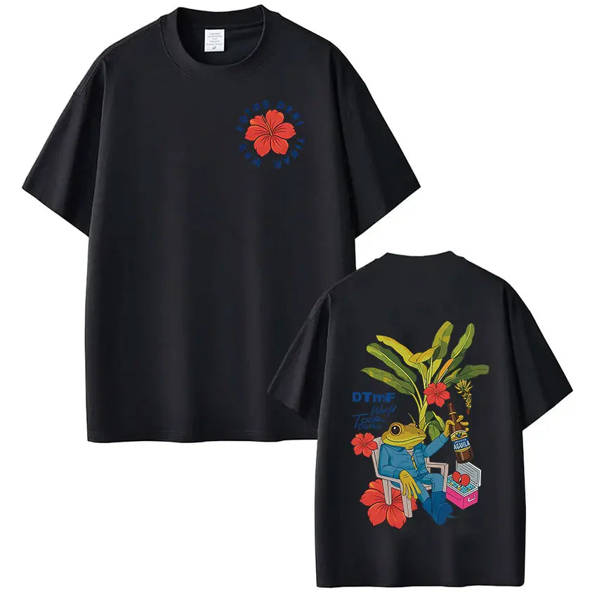 Rapper Bad Bunny T-shirt Debi Tirar Mas Fotos DTMF World Tour T Shirts Men's Women Fashion Vintage Hip Hop T-shirts Streetwear - Matrix Studios