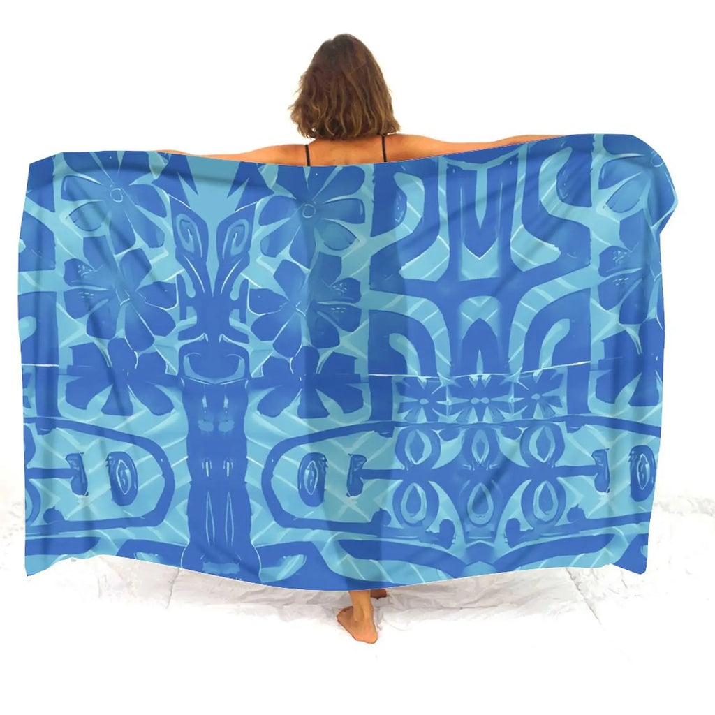 Tax Free Retro Tribal Ethnic Polynesian Women Seaside Sexy Style Sarong Soft And Comfortable Fabric Samoan Pattern Print Design - Matrix Studios