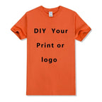 EU size 100% pure cotton custom T-shirt front and back team school uniform store logo text photo for men's personalized high-end - Matrix Studios