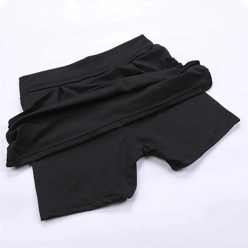 Summer Women Sprints Tennis Dance Fitness Short Skirts Quick Drying Solid Female Lining High Waist Mini Skirts Shorts DF4987 - Matrix-studios.com