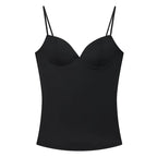HXAO Sleeveless Crop Tops For Woman Corset Camisole Brown Top Women Bodycon Backless Sexy Tops With Straps Bustier Tank Tops - Matrix-studios.com