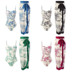 Women Swimwear Swimsuit Two-piece set Summer Print Bodysuit Bikini Set Beach Style Wear Maxi Dress Skirt One-piece swimsuit - Matrix Studios