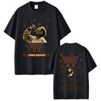 Rapper Chris Brown Breezy Bowl XX Tour 2025 T-shirt Men Women Hip Hop Fashion Pop Music  T Shirts Casual Cotton Vintage T-shirts