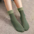 4 Pairs Winter Warm Solid Women Socks Thicken Thermal Socks Black Skin Seamless Snow Sock Unisex Socks - Matrix Studios