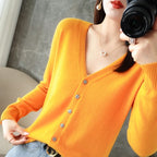 2026 New V-Neck Temperament Small Fragrant Wind Women Loose Sweater Coat Special Offer Cardigan ZHI D035 - Matrix Studios