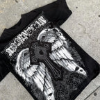 Classic Y2K Gothic Style T-shirt Print Oversized T Shirt High Street Shirts Gothic Round Neck Cotton Tops New Mens Women T Shirt - Matrix-studios.com