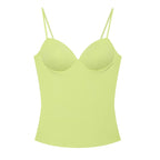 HXAO Sleeveless Crop Tops For Woman Corset Camisole Brown Top Women Bodycon Backless Sexy Tops With Straps Bustier Tank Tops - Matrix-studios.com