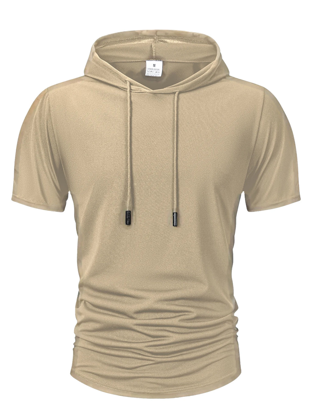 Summer Men's Hooded Sweatwear Casual Short Sleeve Loose T-shirt Solid Color Lightweight Hoodie Fitness Breathable Tops - Matrix Studios