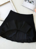 ZOKI Vintage Gray Pleated Skirt Women Kawaii High Waist Mini Skirts Korean Fashion School Uniform Harajuku Streetwear Spring - Matrix-studios.com