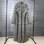DEAT 2026 Autumn Winter New Fashion Beach Wool Faux Fur Coat For Women Suit Collar Solid Color Long Overcoat Female 11A07448 - Matrix Studios