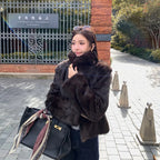Natural Rabbit Fur Coat Women Autumn Winter Jacket Real Leather and Fur Women's Clothing Female Outerwears 2025 Real Fur Lady - Matrix Studios
