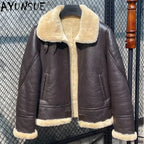 21 Winter Jacket Women Genuine Leather Real Fur Coat Women Thick Outerwear Women's Sheepskin Nature Fur Jacket Abrigos Mujer FCY - Matrix Studios
