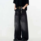 IEFB Simple Men's Denim Trousers Solid Color Washing American Style Casual Pants Straight Leg Baggy Male Jeans Spring 9W667 - Matrix Studios
