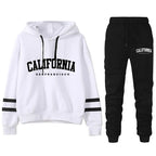 California Womens Tracksuit Casual Stripe Versatile Hooded Sweatshirt or Pants or Suit Simplicity Hot Sales Street Outfits S-3XL - Matrix-studios.com