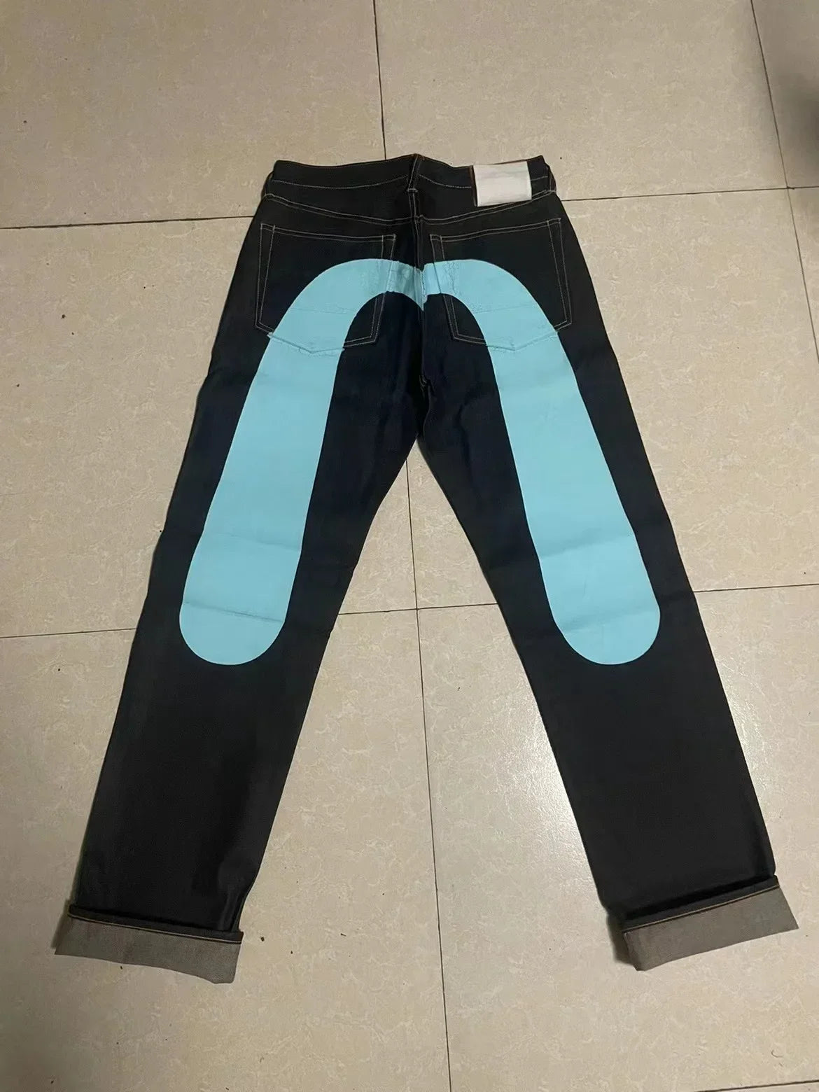 Jeans Women Gothic Y2K Retro Streetwear Black Cargo Punk Vintage Kpop Print Wide Leg Denim Panrts Female Autumn Trousers Pants - Matrix-studios.com