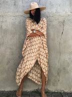 Beach Cover Ups for Swimwear Women Black Tie Dye Kimono Swimsuit Cape Summer Dress 2022 Beachwear Outfits Sales - Matrix Studios