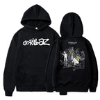 The Autumn and Winter Pullovers Long Sleeve Loose Soft Sweatshirt Streetwear Coat Gorillaz Printing Women and Men Hoode - Matrix Studios