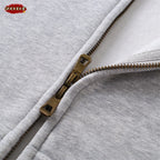 ZODF Trendy 2025 Winter Man Solid Fleece Boxy Hoodies Unisex 350gsm Double Head Zipper Hooded Sweatshirts Coat HY1122 - Matrix Studios