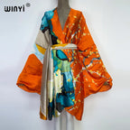 Europe WINYI New Tunic Bikini Sweet Lady New Boho Cardigan Stitch Cocktail Sexy Boho Maxi Holiday Long Sleeve KIMONO Mujer - Matrix Studios