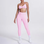 Women 2pcs Patchwork Sport Yoga Suit Training Sleeveless Sport Gym Tops Tummy Control Slimming Booty Leggings Yoga Suit Sports - Matrix-studios.com