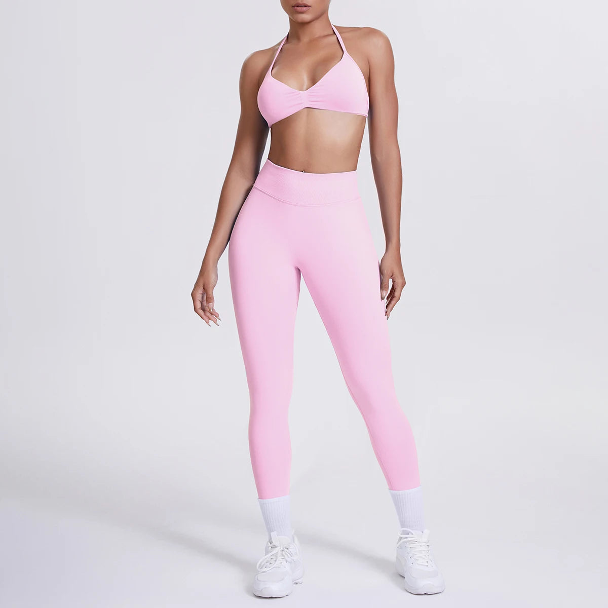 Women 2pcs Patchwork Sport Yoga Suit Training Sleeveless Sport Gym Tops Tummy Control Slimming Booty Leggings Yoga Suit Sports - Matrix-studios.com