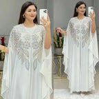 2 PCS Set Plus Size African Party Dresses for Women Chiffon Boubou Ankara Dashiki Outfit Dubai Kaftan Abaya Robe Marocaine Femme - Matrix-studios.com
