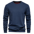 AIOPESON Cotton-blend Mens Crew Neck Solid Color Sweatshirts Pullover Casual Sport Sweatshirt for Men - Matrix Studios