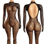 Fishnet Jumpsuit Hot Backless Sexy For Women Ultra-thin Summer Body Stocking Long Sleeve Mesh Lingerie Leotard Cosplay Jump Suit - Matrix Studios