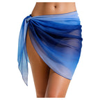 Flowy Ombre Chiffon Sarong for Women Gradient Tie-Wrap Cover-Up Lightweight Breathable Ideal for Summer Swimwear and Poolside - Matrix Studios