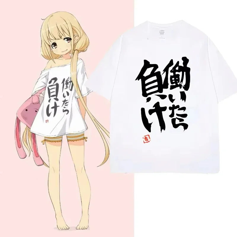 Anime Futaba Anzu Same Print T Shirt Chinese Word Cosplay Style T Shirts  Fashion Summer Women Tees Streetwear women clothes - Matrix-studios.com