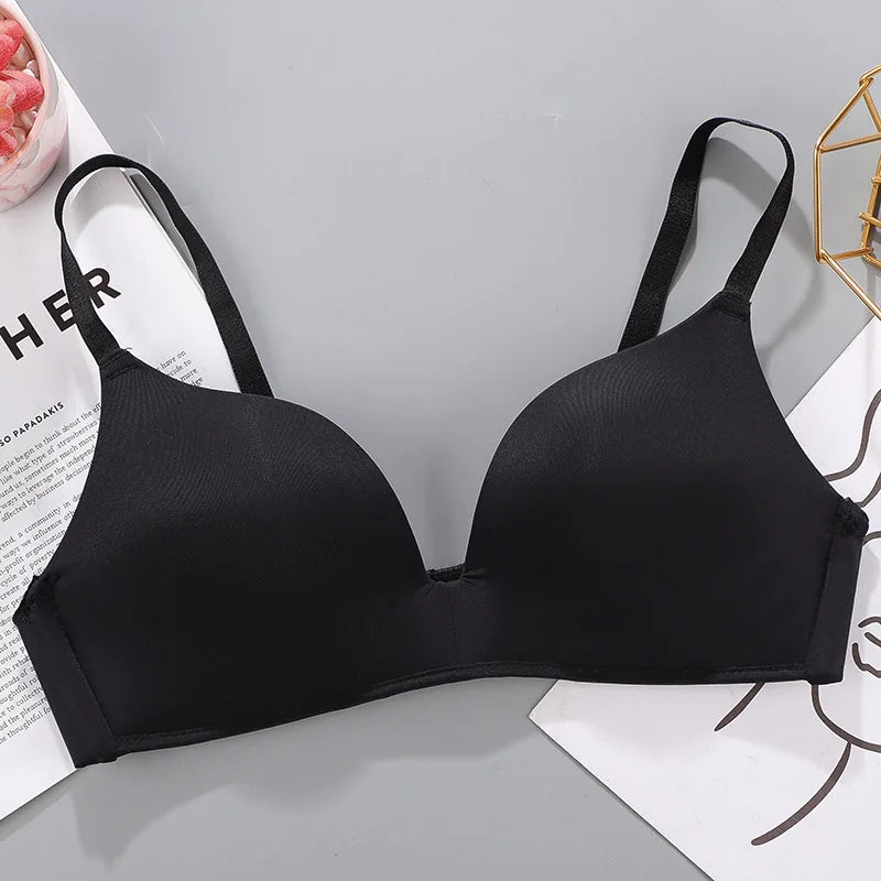 Women Seamless Bra Sexy No Wire Push Up Underwear Girls Students Breathable Thin 10 Colors Bras Female's Bra Breathable Gathered - Matrix Studios