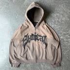 Y2K Unisex Hoodies Women Autumn Winter Harajuku Zip Up Hooded Sweatshirt Men Gothic Hip Hop Oversized Jackets Streetwear