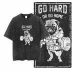 YG BODY BUILDING Printed Cotton Acid Washed Graphic Unisex T Shirt Cool CROSSFIT Streetwear Men Tshirts Big Size Tee for Men - Matrix Studios