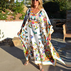 Beach Dresses Bird Bohemian Kaftans for Women 2025 New Loose Bikini Cover Ups Maxi Robe Elegant Bathing Suits - Matrix Studios