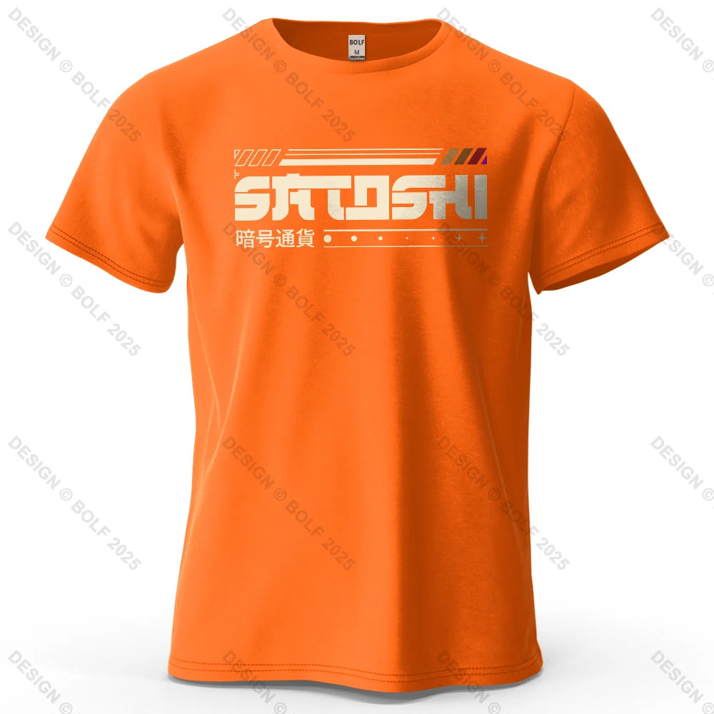 Satoshi and Crypto Printed Men's T-Shirt 100% Cotton Oversized Tech Theme Outfits Graphic Tees for Women Tops Tees - Matrix-studios.com