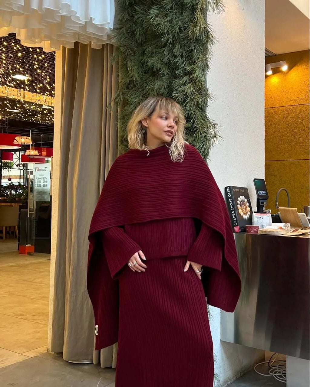 Hirsionsan Soft Elegant Vintage Women Suits 3 Pieces Female Sets O Neck Sweater & Wild Leg Pants with Scarf Knitted TrackSuit - Matrix-studios.com