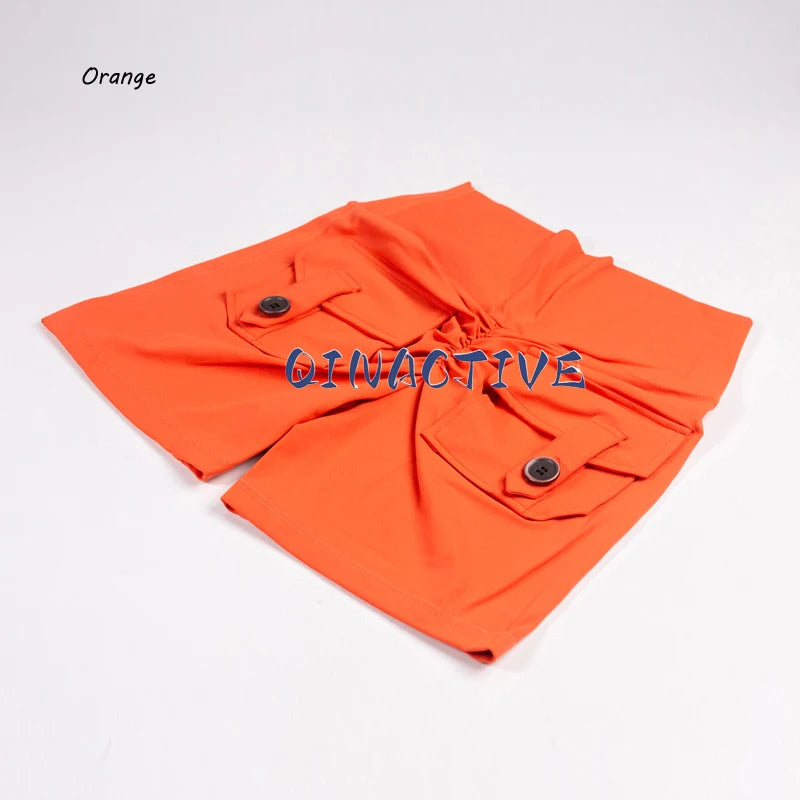 QINACTIVE Yoga Shorts for Women Pocket Scrunched Butt Gym Leggings High Waist Push Up Tights Sexy Booty Sports Shorts Fitness - Matrix Studios
