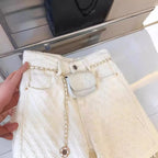 White Plaid Straight Loose Pants Women Spring Autumn Fashion Jeans 2025 New High Waist Wide Leg Full Trousers Female Denim Pants - Matrix-studios.com