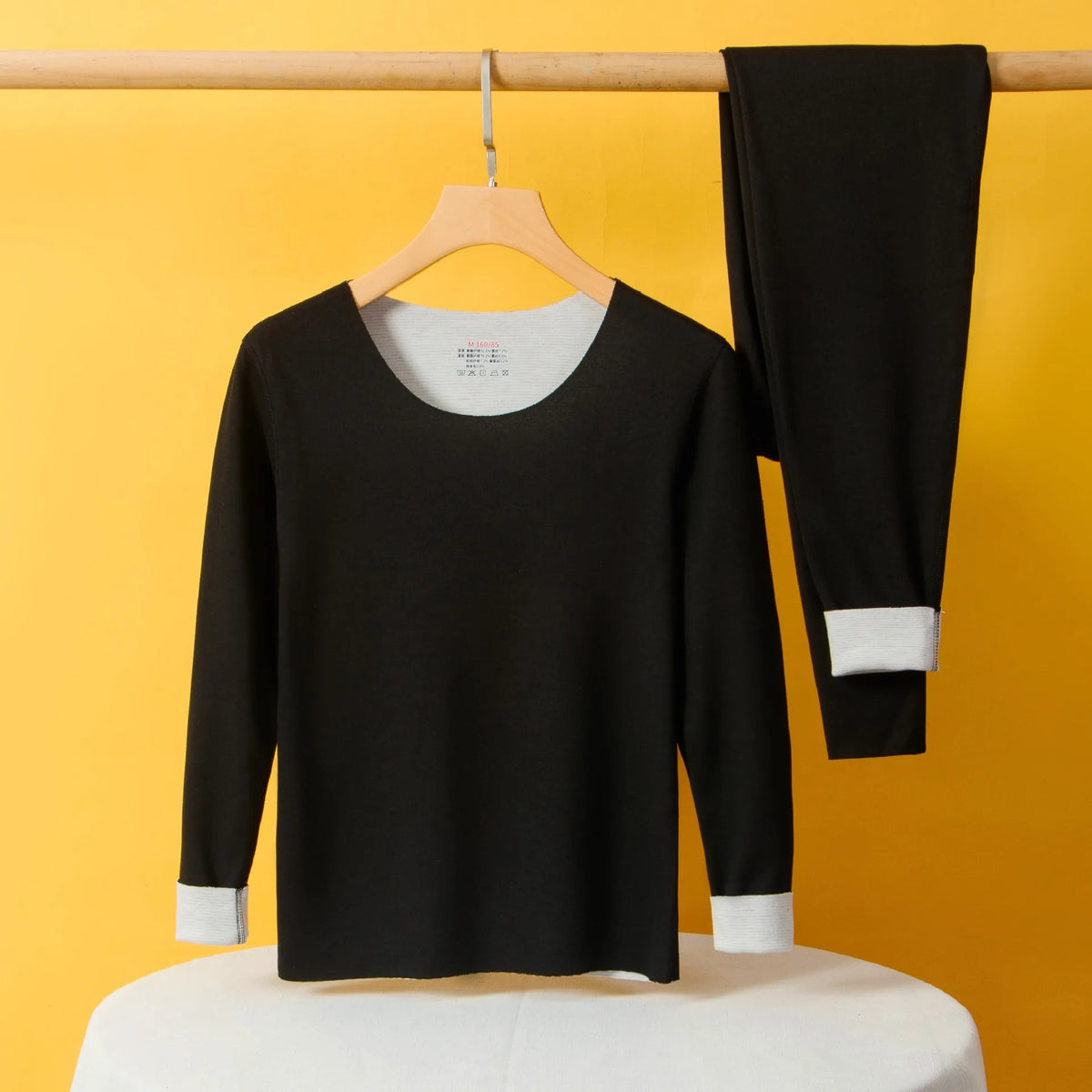 The New Cashmere Silk Thermal Underwear Set of Women's Non-marking Home Wear Wear Grinding Hair Fever Autumn Clothes and Pants - Matrix-studios.com