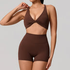 Summer 2PCS Yoga Suit Sports Set Women Quick-Dry Gym Set Women Tracksuit Running Workout Long Sleeve Sports Shirt Yoga Clothing - Matrix-studios.com