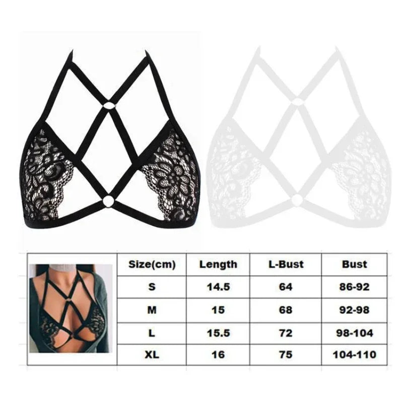 New Sexy Lace Women's Bra Lingerie Fashion Push Up Female Bralette Top Adjustable No-Slip Female Bra Perspective Women Underwear - Matrix Studios