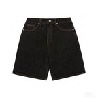 Y2k Summer Harajuku Hip-Hop Gothic Colored Flying Dog Printed Denim Shorts High Street Loose Casual Straight Cropped Jeans