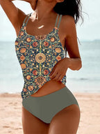New Large-sized Swimwear with Multiple Prints - Tankini 1pc Swimsuit for Women - Matrix-studios.com