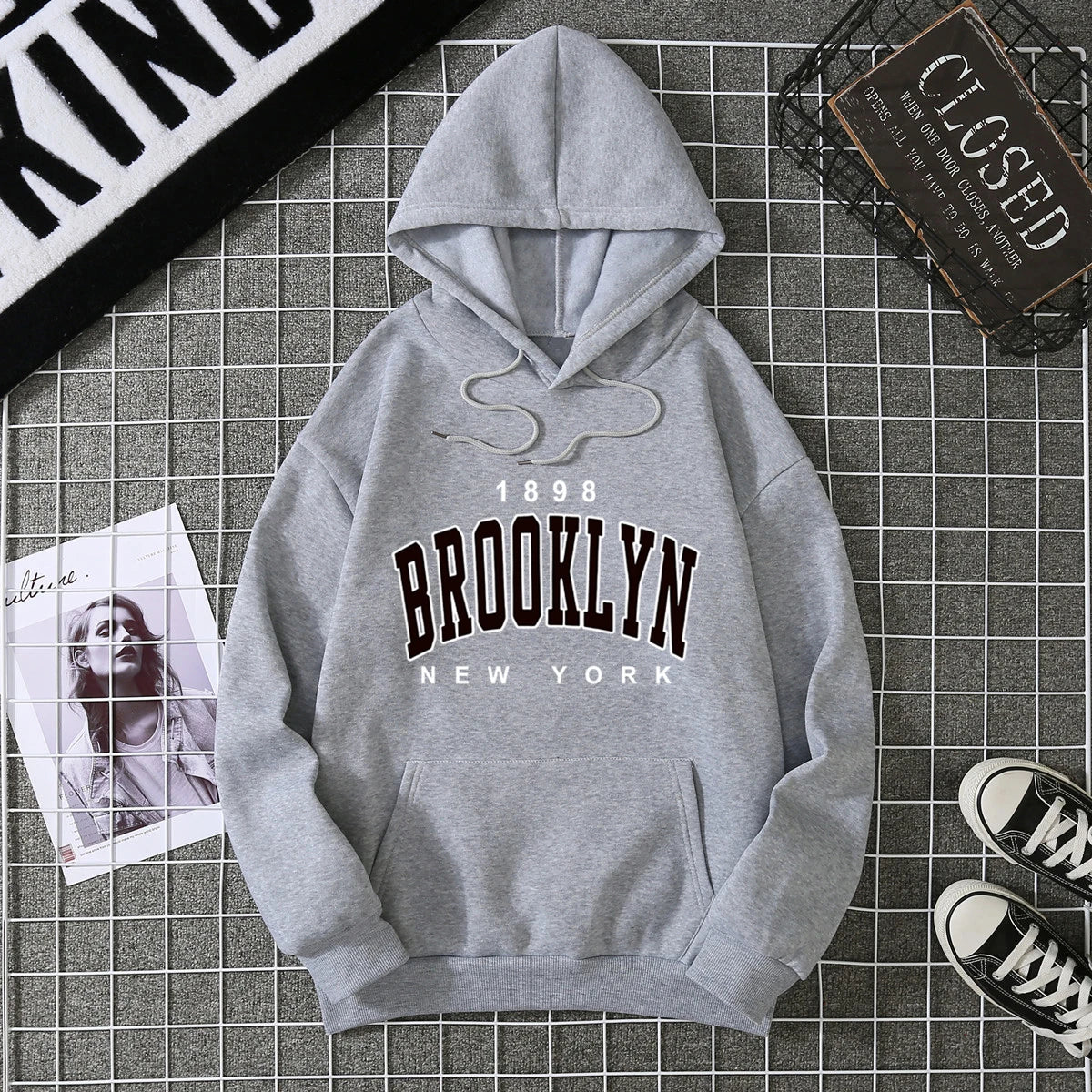 2025 Winter New Women's Hoodie High Street Unisex style Double Pockets Sweatshirts Outerwear Plus-Size Women's Clothing CYXX227 - Matrix Studios